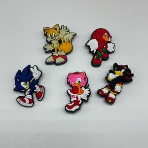 5pcs Sonic Shoes Charms Crocs Charms